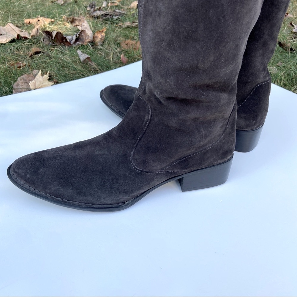Born Crown Cady  Knee high/ over the knee gray suede boots. - Picture 5 of 10